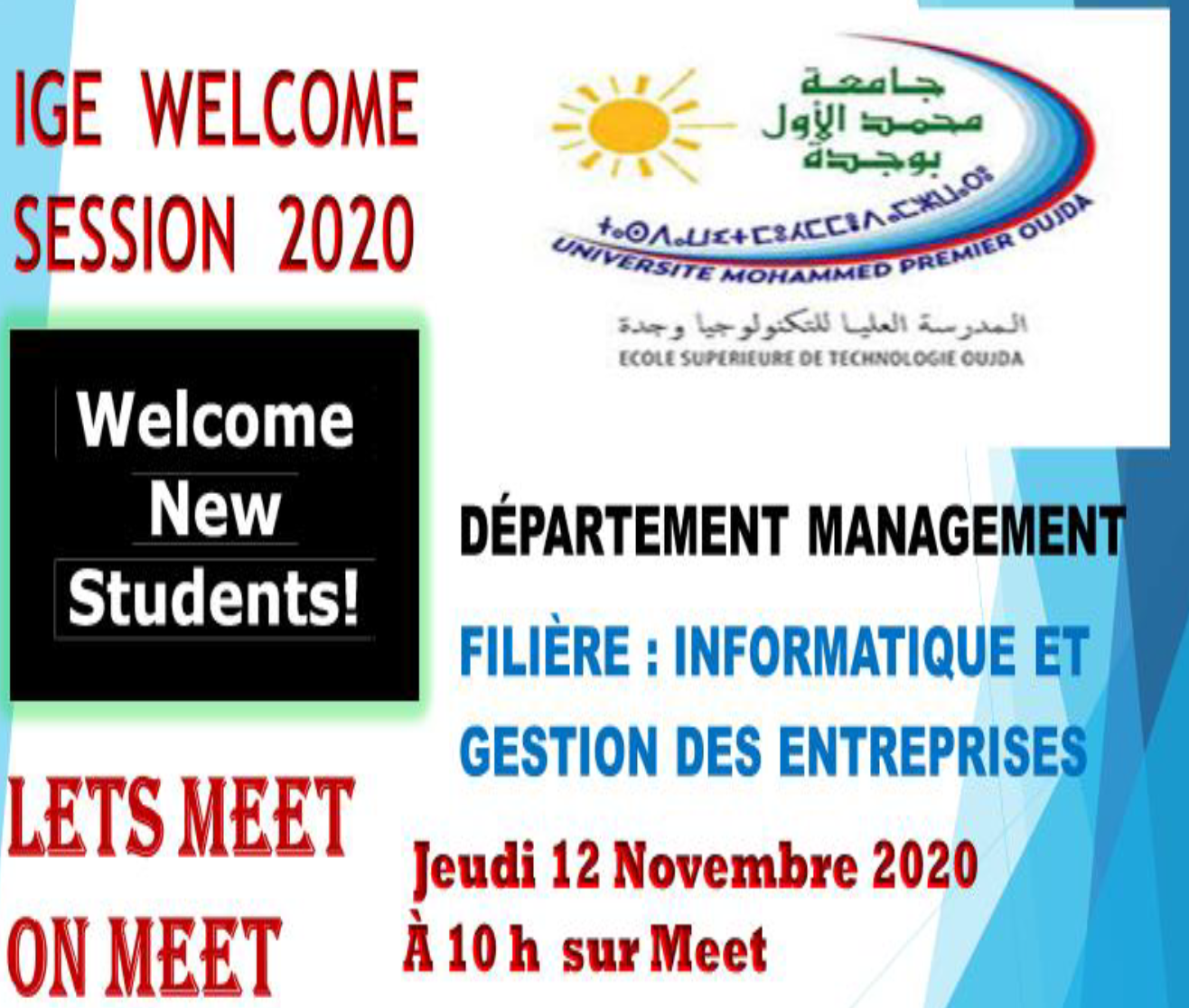 IGE WELCOM SESSION 2020